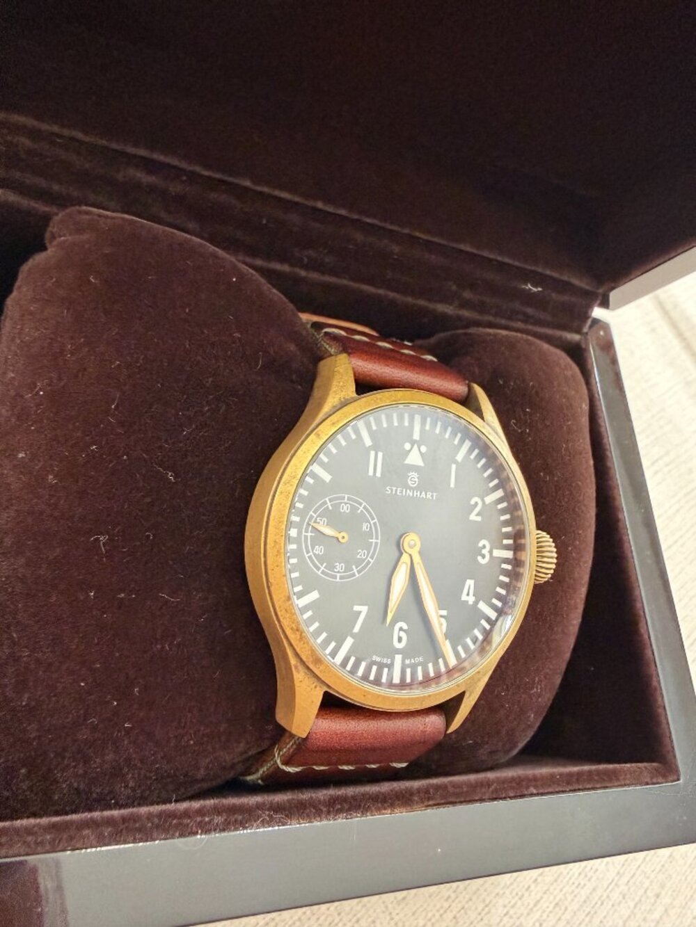 STEINHART Pilot Nav B-Uhr MANUAL WIND ETA 6497 Stainless Steel 44mm Bronze Watch - Picture 11 of 11